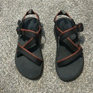 Chaco Big Kid's Z/1 EcoTread™ Sandals -Black with orange trim - Size 4Y